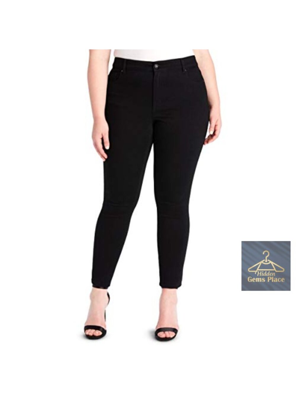 High Rise Curvy Skinny Jeans 5 Pocket Stretch Denim 30in Inseam